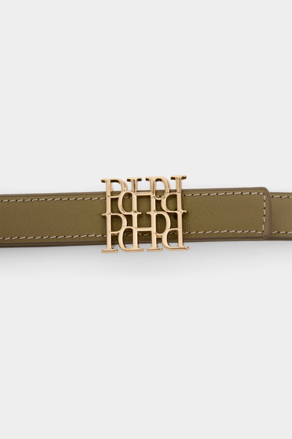 Pedro del Hierro Cintur&oacute;n reversible de piel Beige