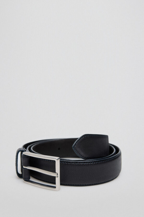 Pedro del Hierro Cinto liso pele Azul