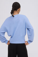 Pedro del Hierro Jersey manga abullonada Azul