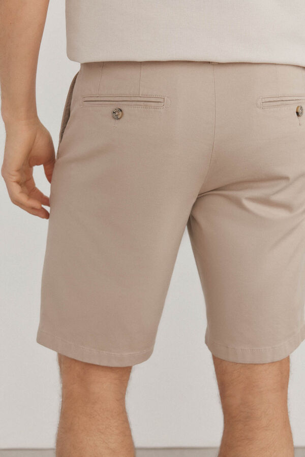 Pedro del Hierro Cal&ccedil;as bermuda chino premium flex  Beige