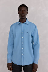 Pedro del Hierro Camisa denim tejido italiano Azul