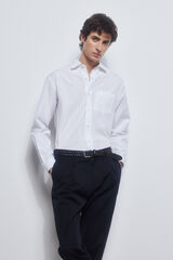 Pedro del Hierro Camisa popelina tecido italiano Branco