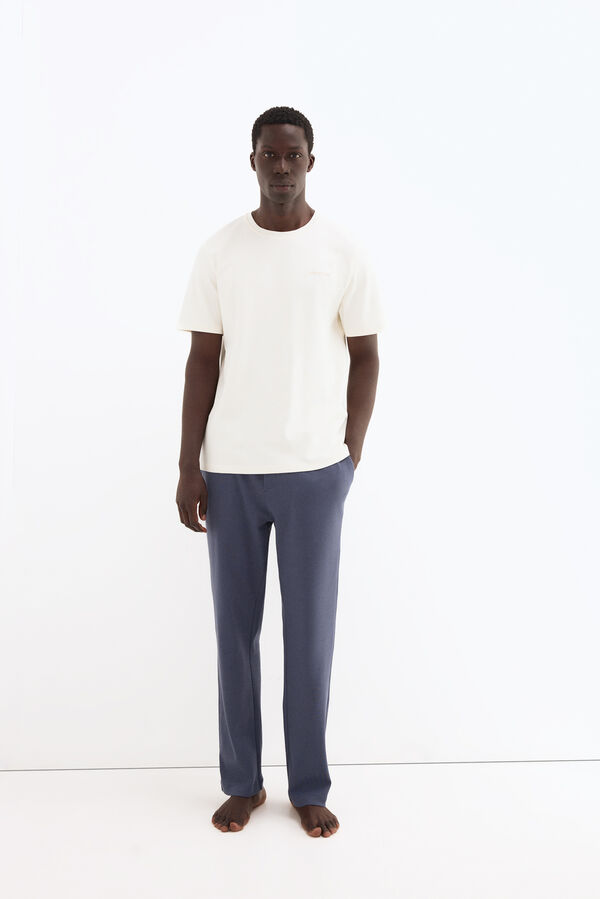 Pedro del Hierro T-shirt de manga curta em algod&atilde;o espanhol Branco