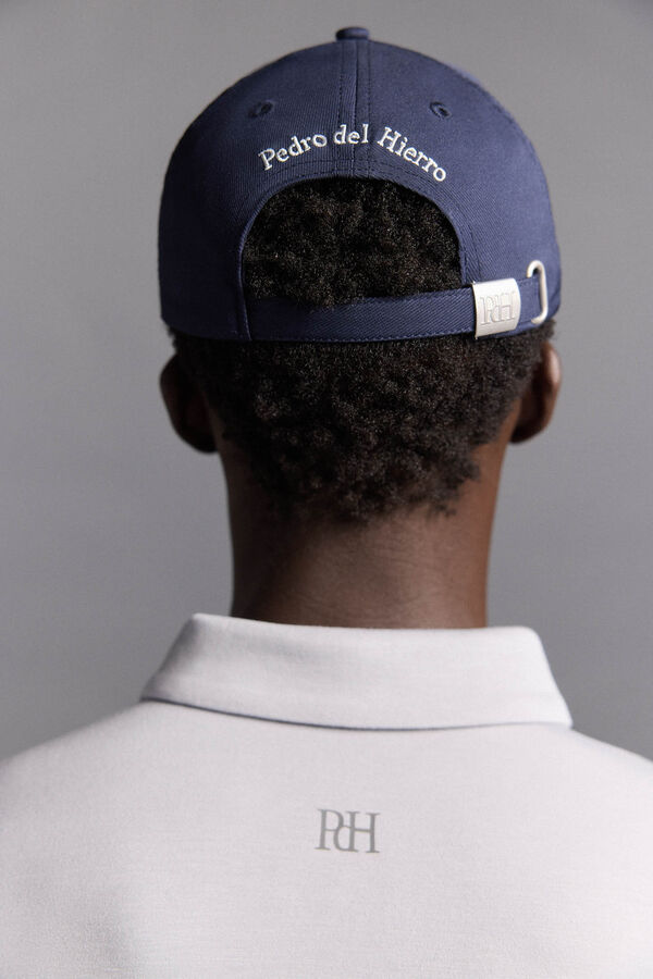 Pedro del Hierro Camisa polo de golfe de manga comprida liso Cizento