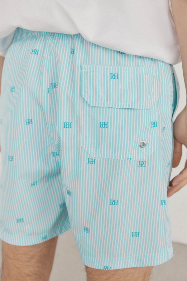 Pedro del Hierro Mai&ocirc; com estampado de logo riscas Verde