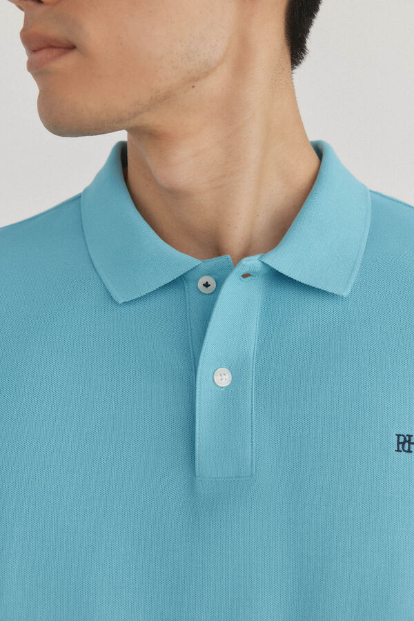 Pedro del Hierro Polo b&aacute;sico piqu&eacute; Turquesa