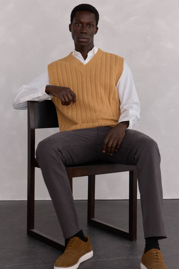 Pedro del Hierro Pantal&oacute;n 5 bolsillos color slim fit Gris