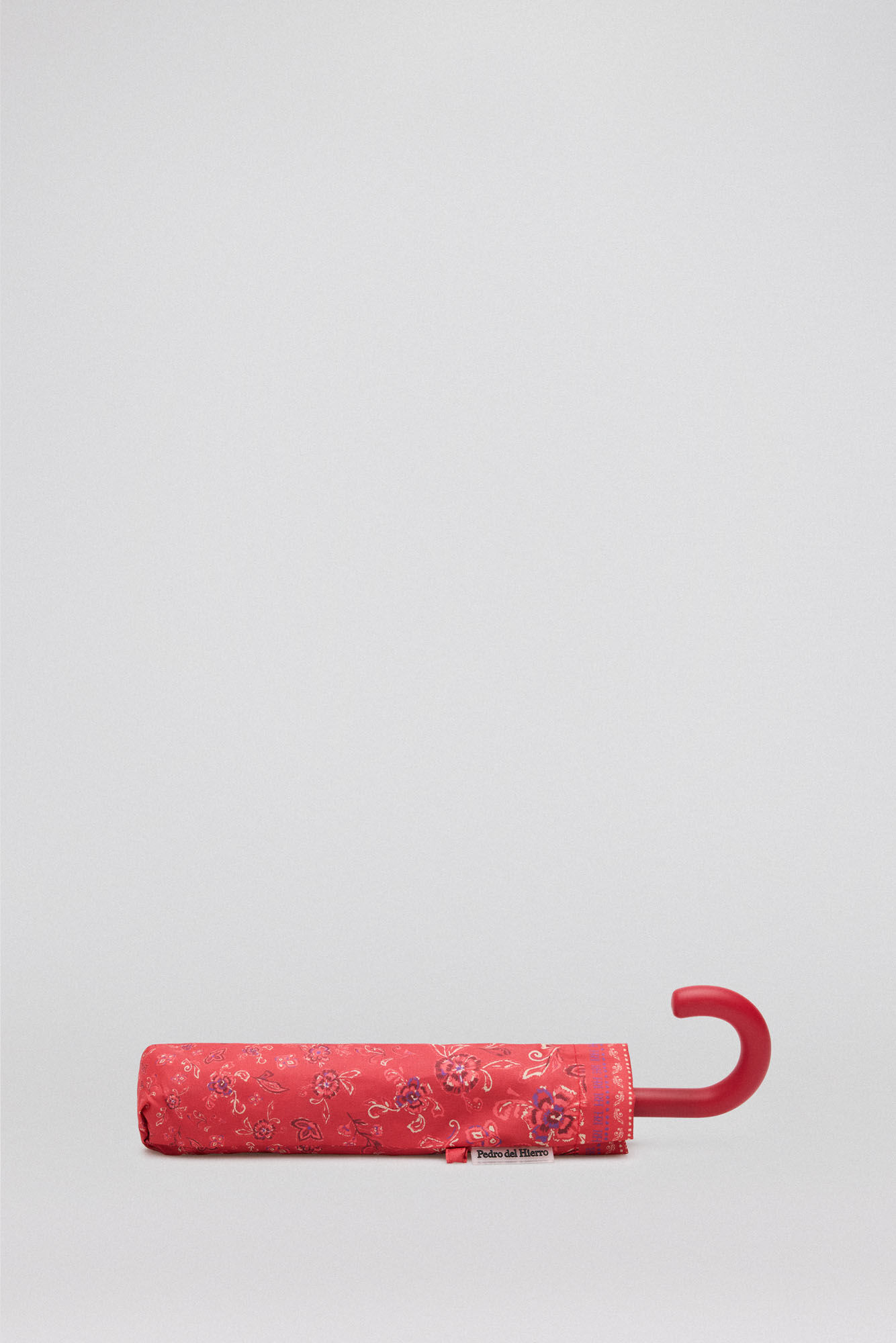 Pedro del Hierro Paraguas con estampado floral en tonos rojos