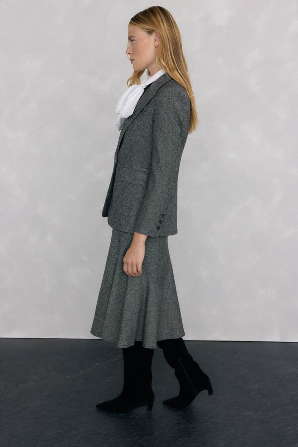 Pedro del Hierro Blazer Cheviot Cizento