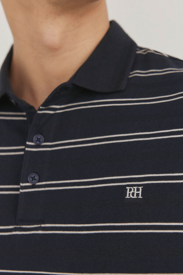 Pedro del Hierro Polo &agrave;s riscas Azul