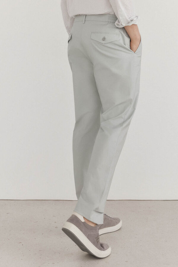 Pedro del Hierro Calça calças chino leve de borracha Verde