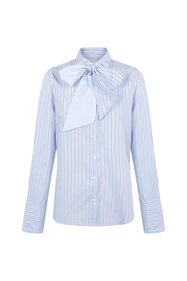 TFP by Tamara Falc&oacute; Camisa rayas lazo Azul