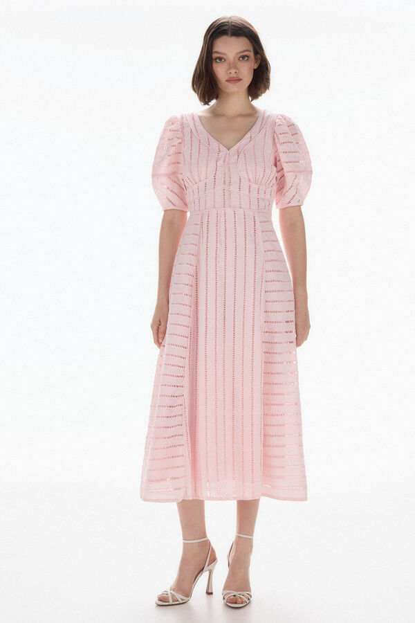 TFP by Tamara Falcó Vestido bordado Rosa