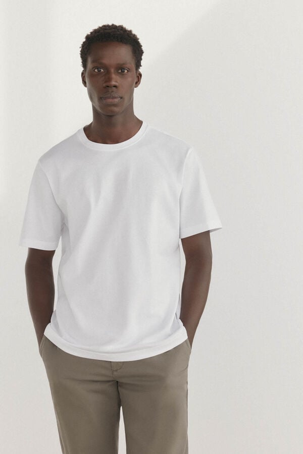Pedro del Hierro Camiseta fantasia com logo grande Branco