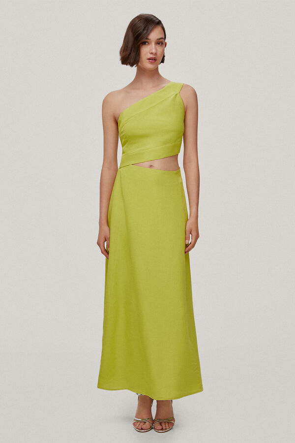 TFP by Tamara Falcó CELINA. VESTIDO ASIMETRICO CUT OUT Amarillo