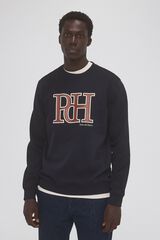 Pedro del Hierro Sudadera logo cuello caja Azul