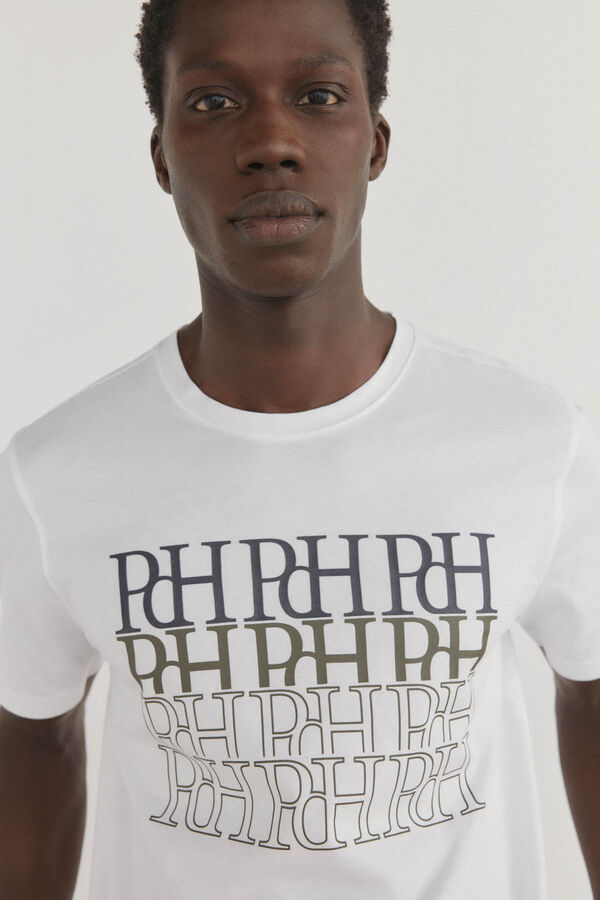 Pedro del Hierro Camiseta com logo estampado Branco