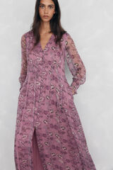 Pedro del Hierro Vestido largo fluido Morado