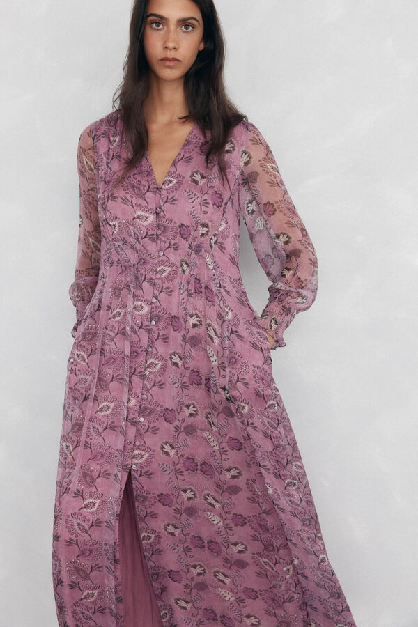 Pedro del Hierro Vestido largo fluido Morado