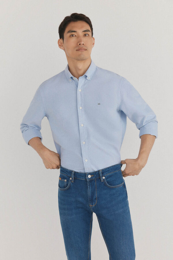 Pedro del Hierro Camisa iconic oxford liso Azul
