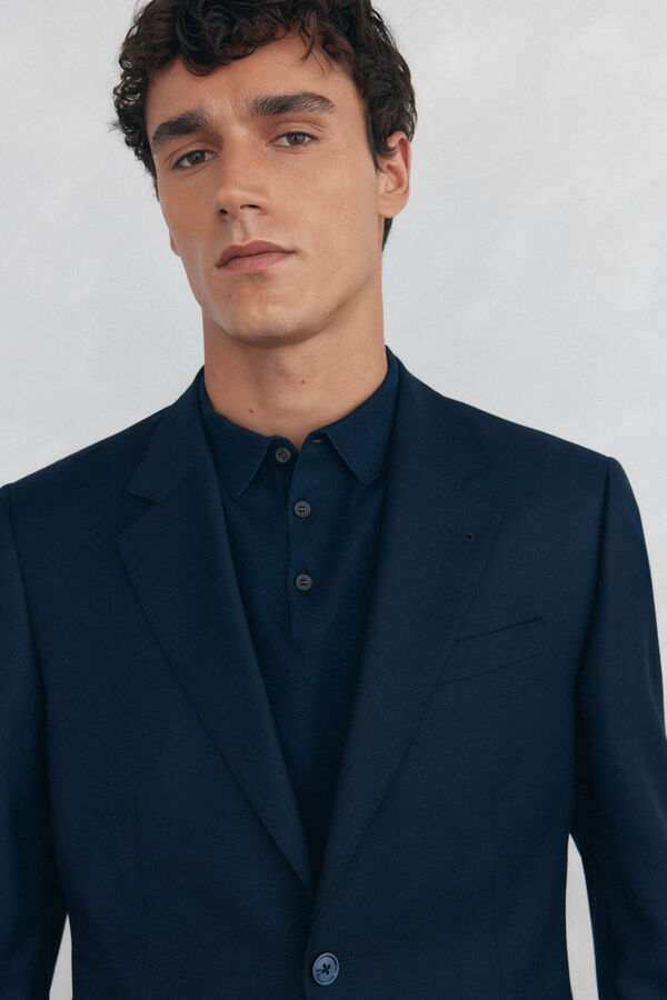 Pedro del Hierro Americana ojo de perdiz bi-stretch slim fit Azul