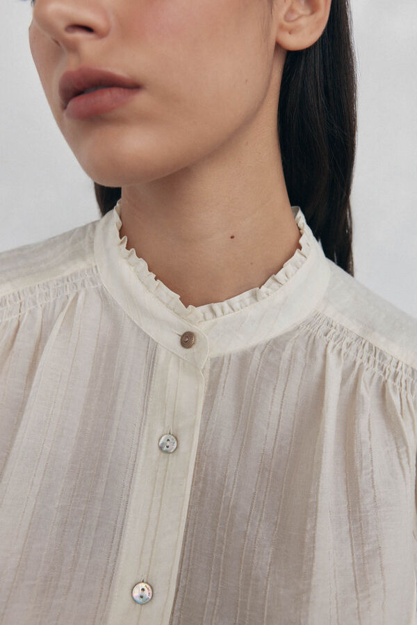 Pedro del Hierro Blusa amplia lisa Beige