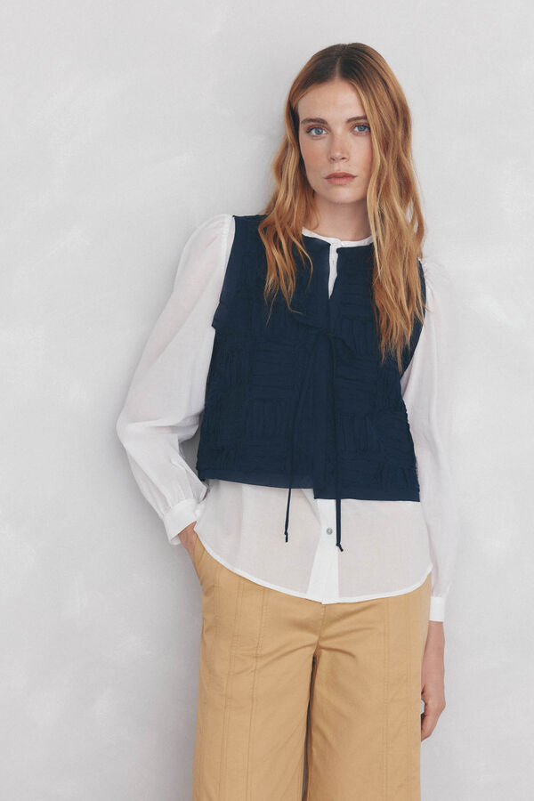 Pedro del Hierro Blusa lisa e solta Branco