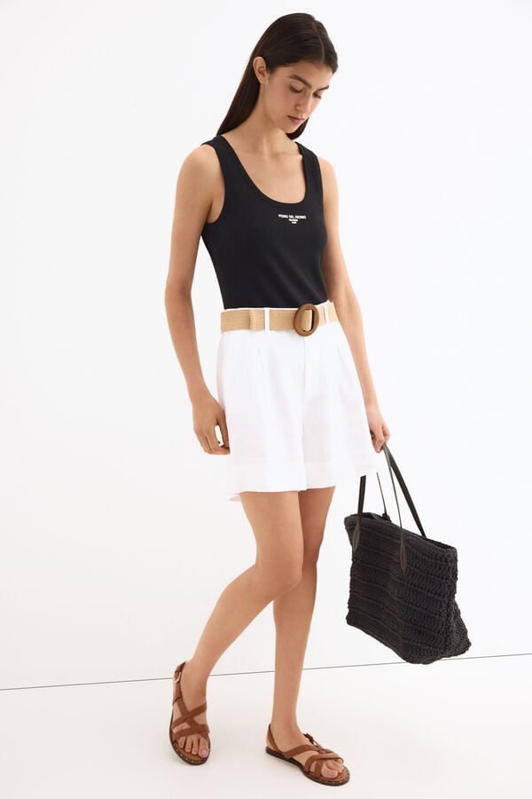 Pedro del Hierro Bermuda cl&aacute;ssica Branco