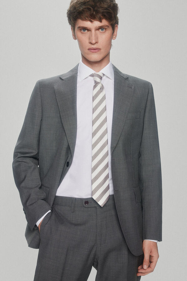 Pedro del Hierro camisa elegante popelina lisa non iron + antimanchas Branco