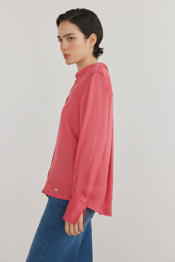 Pedro del Hierro Camisa satinada fluida Coral