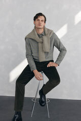 Pedro del Hierro Chino pana gruesa regular fit Verde