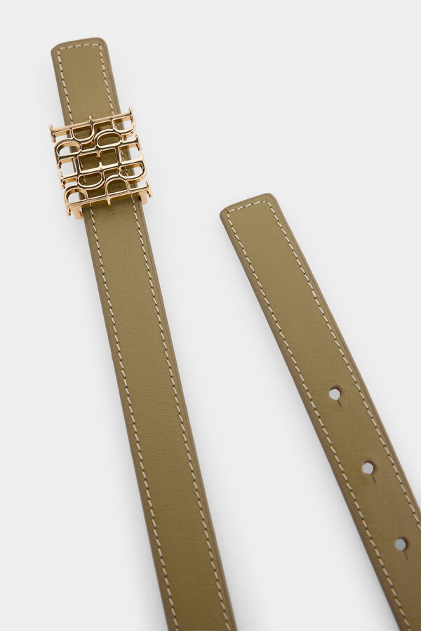 Pedro del Hierro Cintur&oacute;n reversible de piel Beige