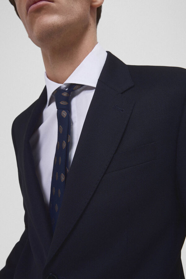 Pedro del Hierro Americana de traje tejido ojo de perdiz Azul