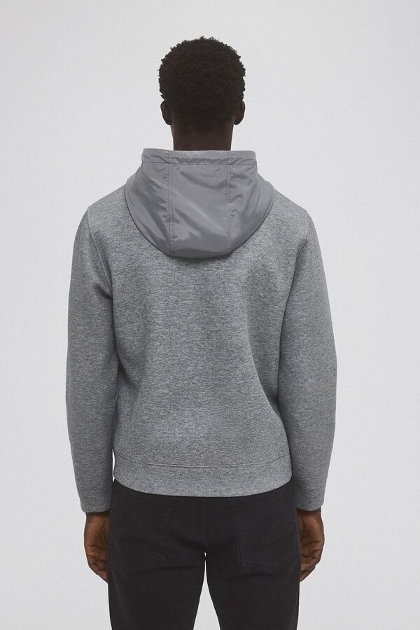 Pedro del Hierro C&aacute;rdigan con capucha tejido t&eacute;cnico Gris