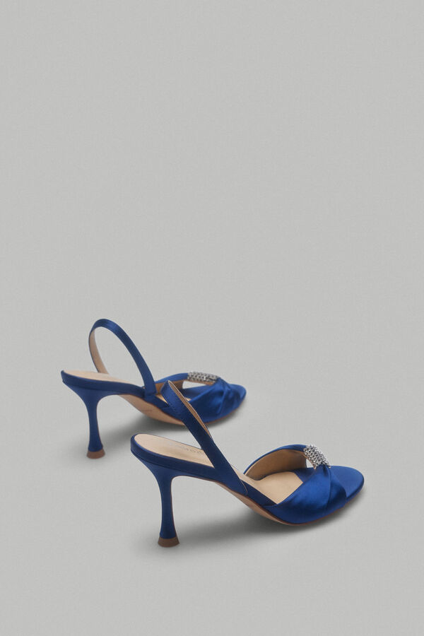 Pedro del Hierro Sandalia sat&eacute;n cristal Azul