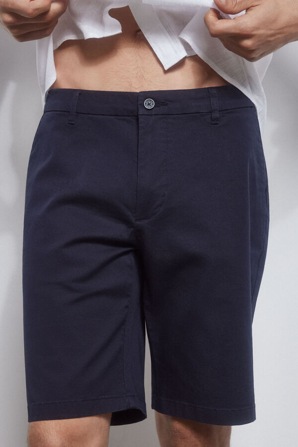 Pedro del Hierro Cal&ccedil;as bermuda chino premium flex  Azul