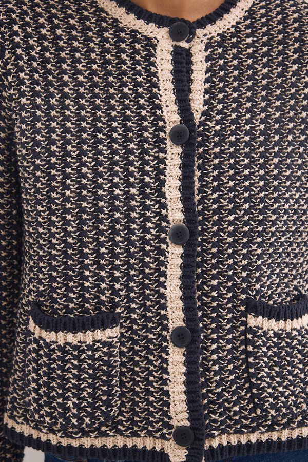 Pedro del Hierro Casaco de malha com estrutura fantasia multicolor Azul