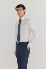 Pedro del Hierro Camisa lisa sem ferro + abotoaduras resistentes a manchas Branco