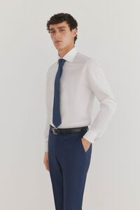 Pedro del Hierro Camisa lisa sem ferro + abotoaduras resistentes a manchas