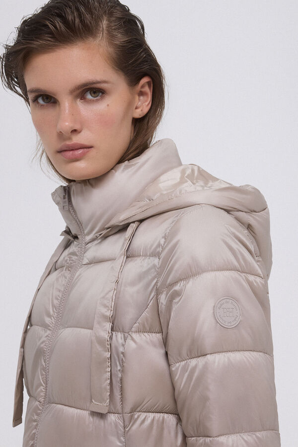 Pedro del Hierro Parka acolchoada capuz Beige