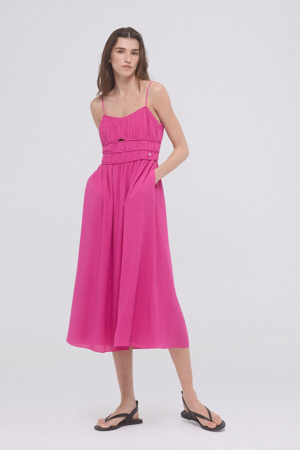 Pedro del Hierro Vestido franzes viscosa Coral