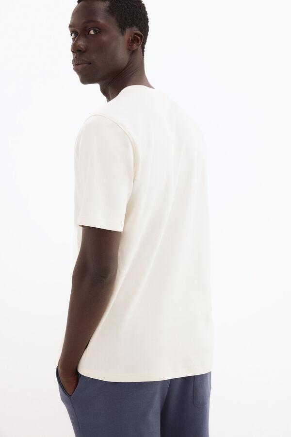 Pedro del Hierro T-shirt de manga curta em algod&atilde;o espanhol Branco