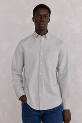 Pedro del Hierro Camisa Oxford Lisa Escovada Cizento