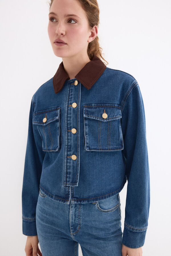 Pedro del Hierro Casaco em denim Azul