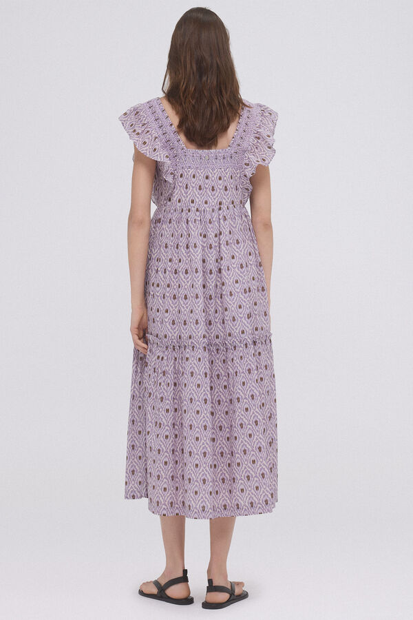 Pedro del Hierro Vestido t&uacute;nica estampado P&uacute;rpura