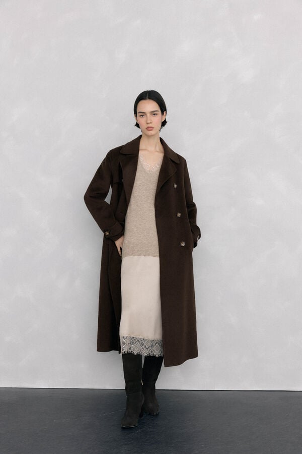 Pedro del Hierro Vestido de malha Beige