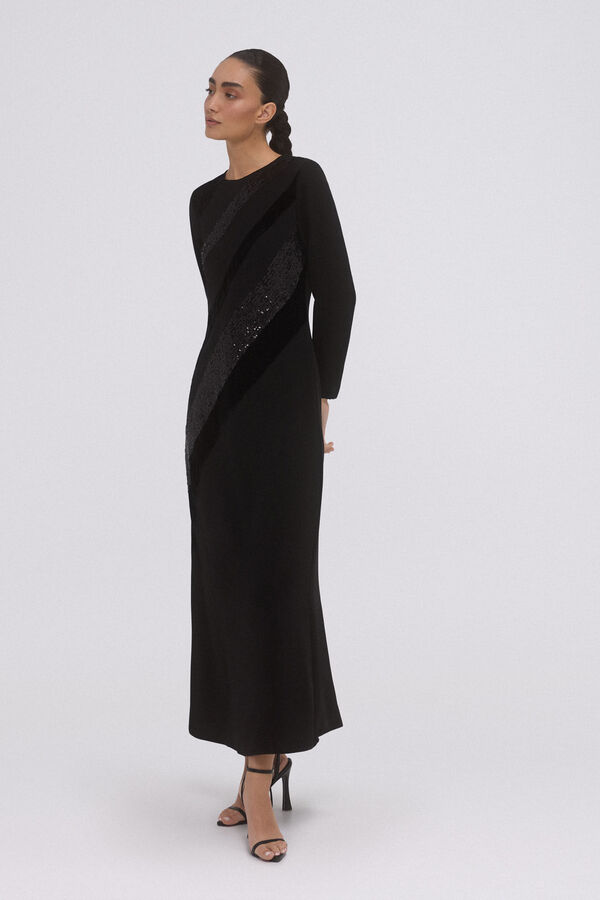 Pedro del Hierro Vestido midi preto Preto
