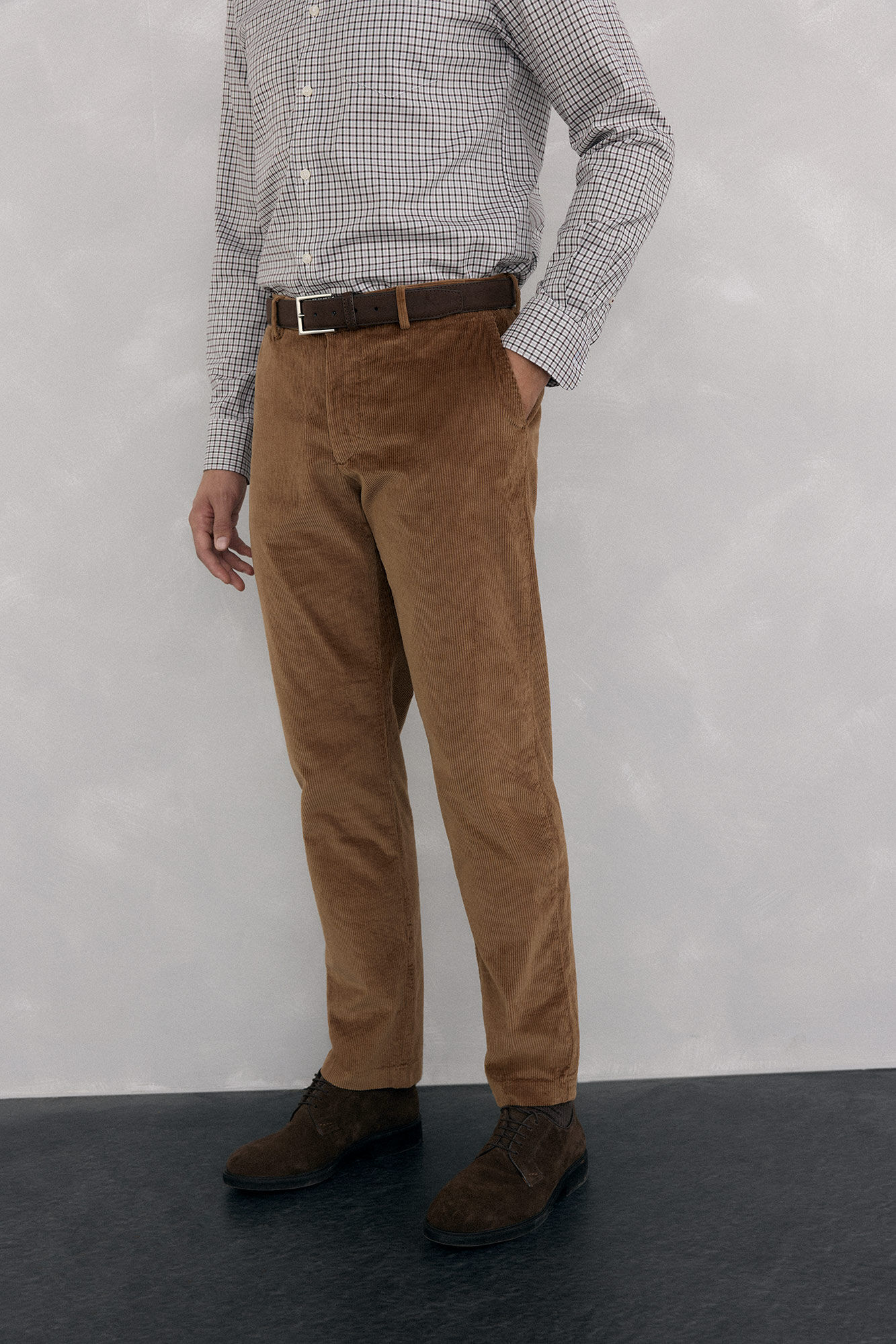 Pedro del Hierro Cal&ccedil;a Chino de veludo grossa de regular fit