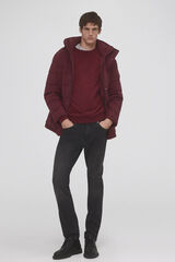 Pedro del Hierro Parka curta acolchoada Bordeaux