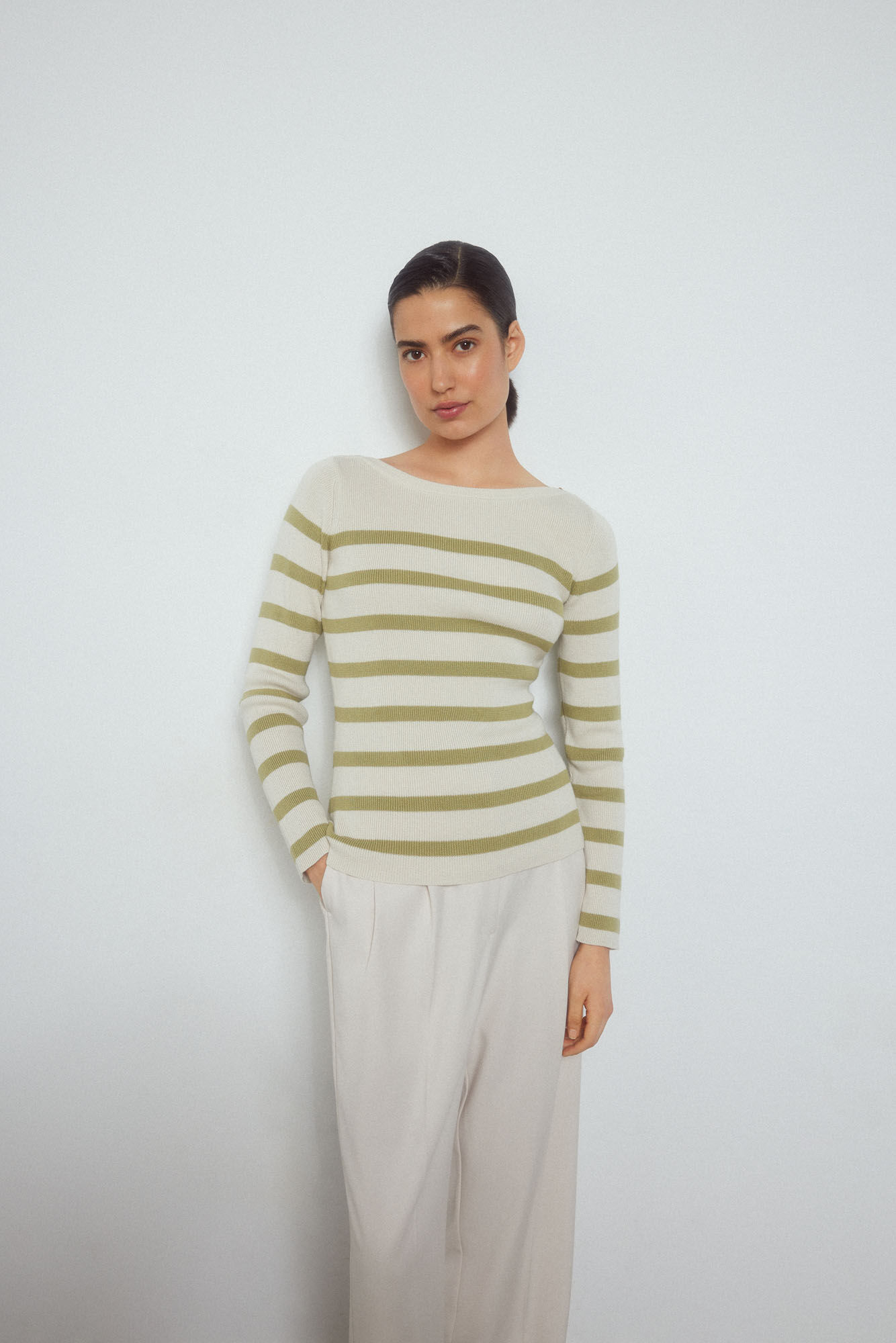 Pedro del Hierro Jersey de rayas canale botones